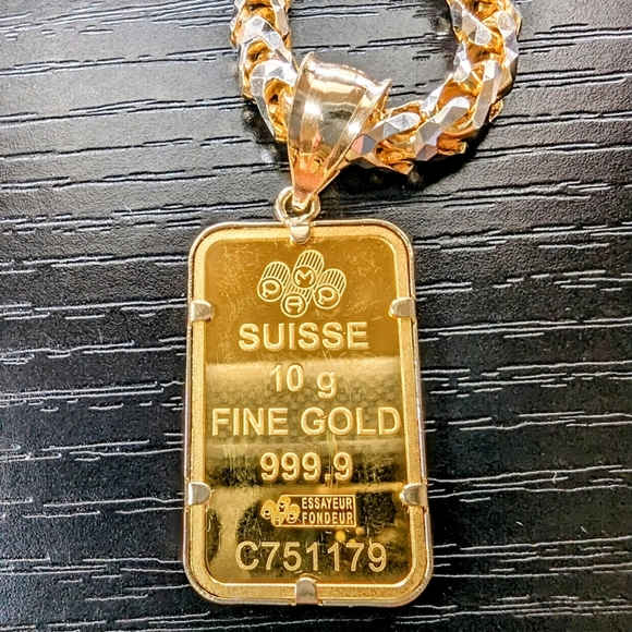 24k gold 9999 fine gold pendant bar - Picture 5 of 6